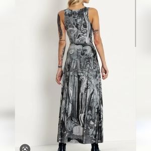 RARE Black Milk Loss of Faith long V neck dress NWT